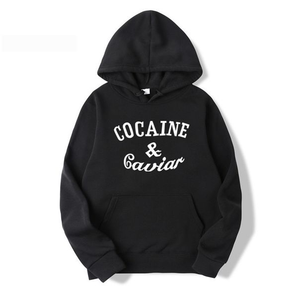 men's hooded cocaines & caviar hip hop letter fleece sweater pullover sweatshirt, Black
men's hooded cocaines & caviar hip hop letter fleece sweater pullover sweatshirt, Black