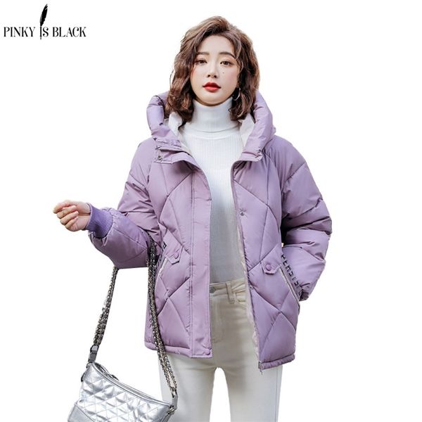 pinkyisblack winter jacket women parkas hooded thick down cotton padded female short coat outwear 210923, Black
pinkyisblack winter jacket women parkas hooded thick down cotton padded female short coat outwear 210923, Black