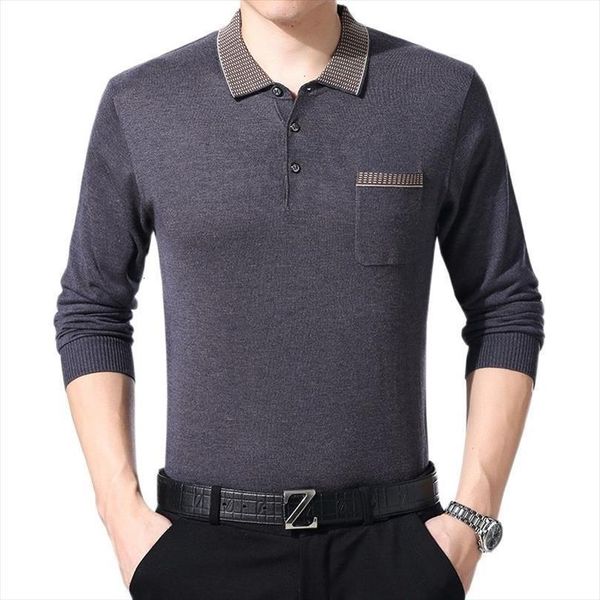 long sleeve man knitted men polos solid color shirt england style autumn winter mens shirts turn down collar, White;black
long sleeve man knitted men polos solid color shirt england style autumn winter mens shirts turn down collar, White;black