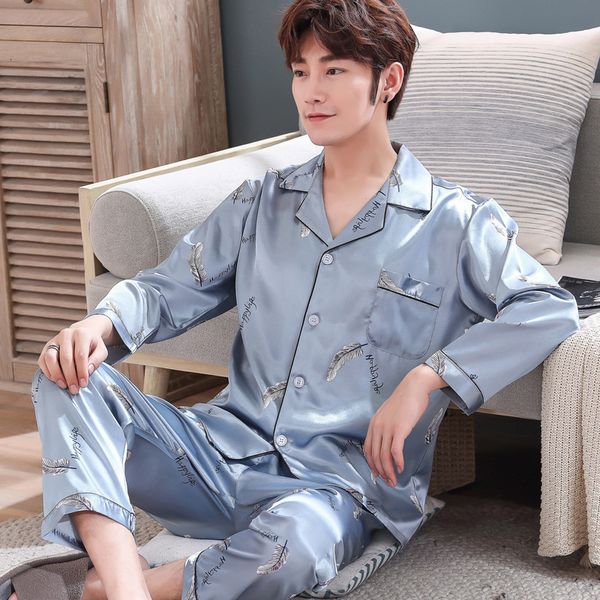 men's sleepwear brand men chinese satin silk nightwear pajamas sets long sleeve button closure male print pyjama home-wear uve5, Black;brown
men's sleepwear brand men chinese satin silk nightwear pajamas sets long sleeve button closure male print pyjama home-wear uve5, Black;brown