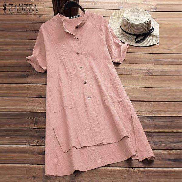 women's blouses & shirts vintage solid summer 2022 casual short sleeve blusas female button down tunic oversize chemise top, White
women's blouses & shirts vintage solid summer 2022 casual short sleeve blusas female button down tunic oversize chemise top, White