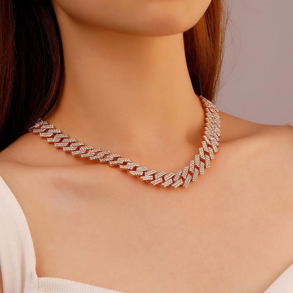 chokers hip hop rhombus shaped cuban chain necklace rhinestone thick iced out for women men rapper choker jewelry gift, Golden;silver
chokers hip hop rhombus shaped cuban chain necklace rhinestone thick iced out for women men rapper choker jewelry gift, Golden;silver