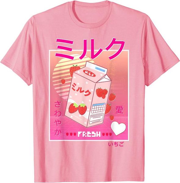 funny retro 90s japanese strawberry milk shake carton t-shirt men's t-shirts, White;black
funny retro 90s japanese strawberry milk shake carton t-shirt men's t-shirts, White;black
