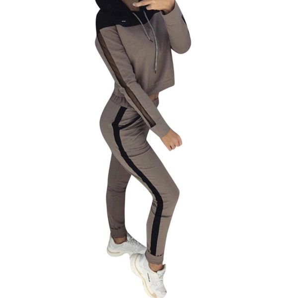 fashion women casual splice mesh sweatshirt hooded sport +long pants set hoodies tracksuit sweat suit women's two piece, White
fashion women casual splice mesh sweatshirt hooded sport +long pants set hoodies tracksuit sweat suit women's two piece, White