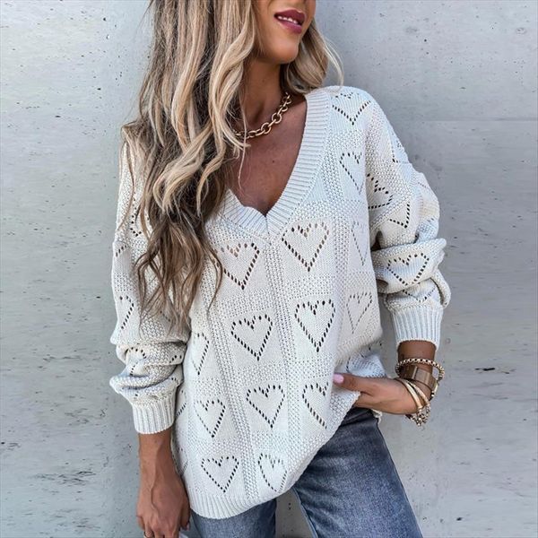 fashion womens knitted pullovers casual sweaters long sleeve v neck hollow out perspective solid color, White;black
fashion womens knitted pullovers casual sweaters long sleeve v neck hollow out perspective solid color, White;black