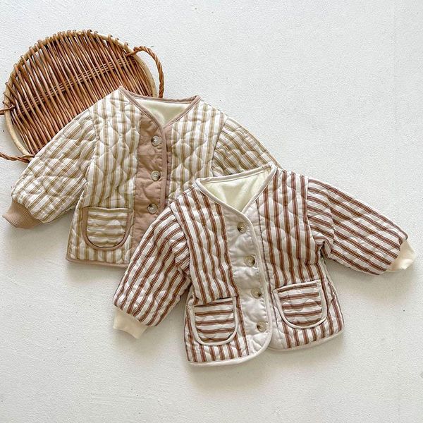 jackets korean style retro stripe baby boy girl long sleeve coat cotton clothes winter thickened warm boys girls jacket, Blue;gray
jackets korean style retro stripe baby boy girl long sleeve coat cotton clothes winter thickened warm boys girls jacket, Blue;gray