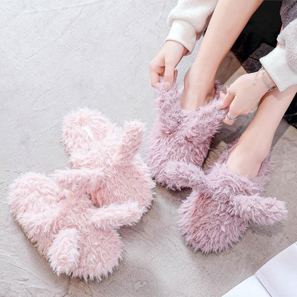 halluci autumn and winter warm furry slipper indoor soft cute long-eared rubber sole anti-slip cotton slippers ho, Black
halluci autumn and winter warm furry slipper indoor soft cute long-eared rubber sole anti-slip cotton slippers ho, Black