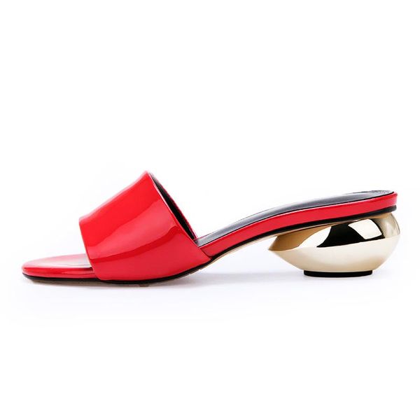 slippers ladies genuine leather summer shoes women sandals low strange heels solid color womens, Black
slippers ladies genuine leather summer shoes women sandals low strange heels solid color womens, Black