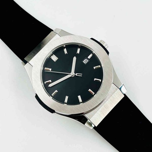 hb men luxury brand automatic mechanical watch rubber strap 42mm waterproof stainless steel wristwatch, Silver
hb men luxury brand automatic mechanical watch rubber strap 42mm waterproof stainless steel wristwatch, Silver