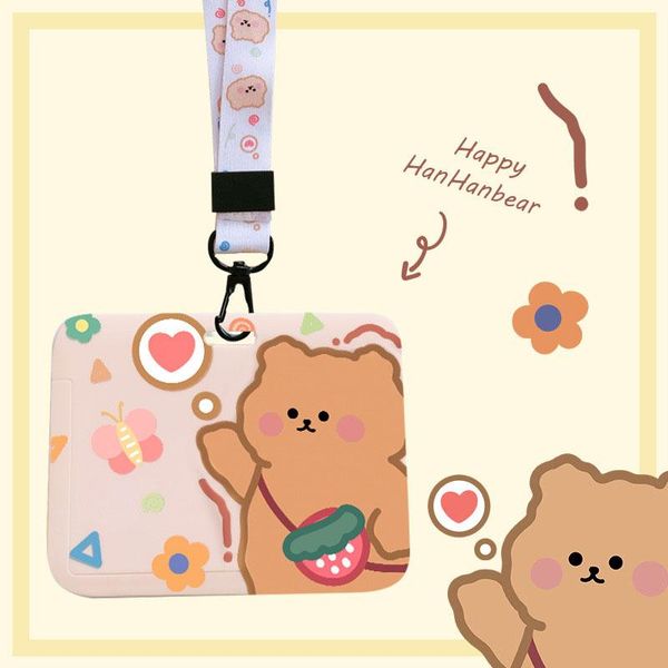 card holders fashion cute bears slide design women lanyard id holder bag student meal entrance cover badge, Brown;gray
card holders fashion cute bears slide design women lanyard id holder bag student meal entrance cover badge, Brown;gray