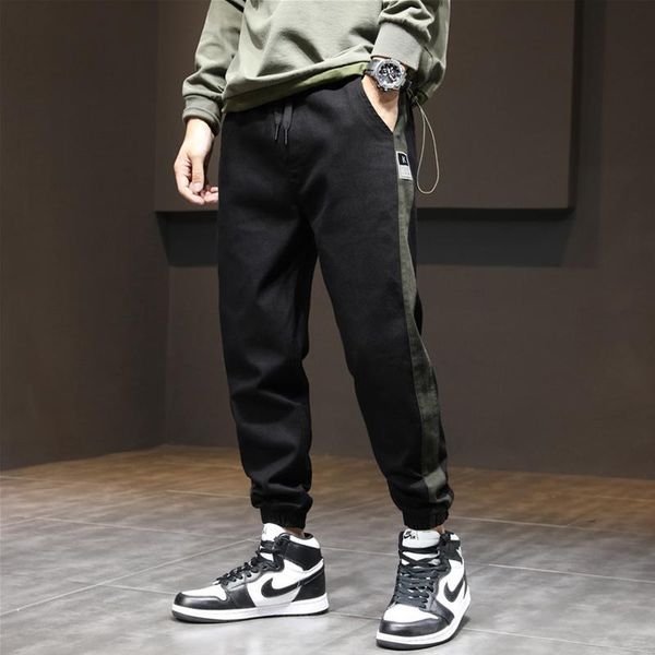 Men's Jeans Fashion Streetwear Men Loose Fit Stripe Spliced Designer Casual Cargo Pants Hombre Wide Leg Harem Trousers Hip Hop Joggers X5TN, Blue
Men's Jeans Fashion Streetwear Men Loose Fit Stripe Spliced Designer Casual Cargo Pants Hombre Wide Leg Harem Trousers Hip Hop Joggers X5TN, Blue
