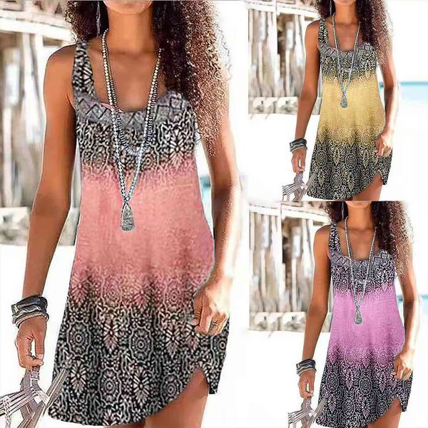 summer fashion print sleeveless women dresses round neck suspender vest vestido de mujer, Black;gray
summer fashion print sleeveless women dresses round neck suspender vest vestido de mujer, Black;gray