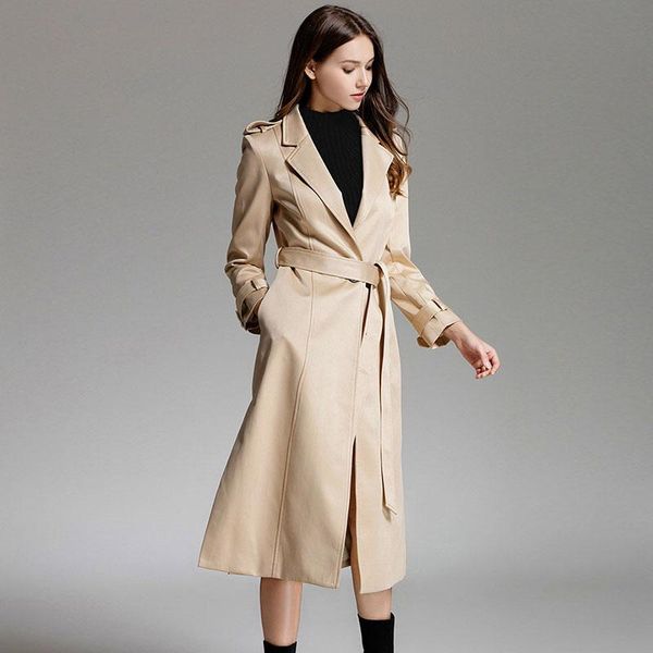 women's trench coats women autumn spring khaki satin coat fashion street style overcoat female elegant luxury long ladies solid outwear, Tan;black
women's trench coats women autumn spring khaki satin coat fashion street style overcoat female elegant luxury long ladies solid outwear, Tan;black
