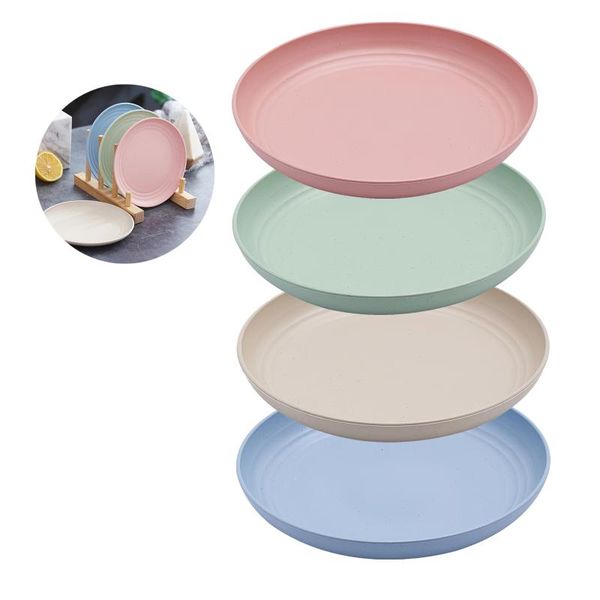 dishes & plates 4pcs wheat straw plate unbreakable round beige pink green blue compact dish salad fruit dessert bread dinner
dishes & plates 4pcs wheat straw plate unbreakable round beige pink green blue compact dish salad fruit dessert bread dinner