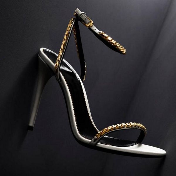 dress shoes gold chains thin strap high heel sandals open toe summer cutout one simple outfit sandalias, Black
dress shoes gold chains thin strap high heel sandals open toe summer cutout one simple outfit sandalias, Black