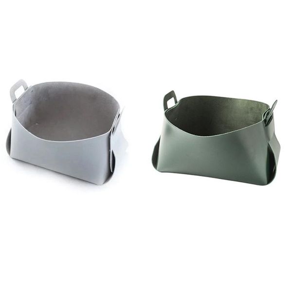 2x leather storage box desktray jewelry key sundries makeup lipstick appliance green & grey boxes bins
2x leather storage box desktray jewelry key sundries makeup lipstick appliance green & grey boxes bins
