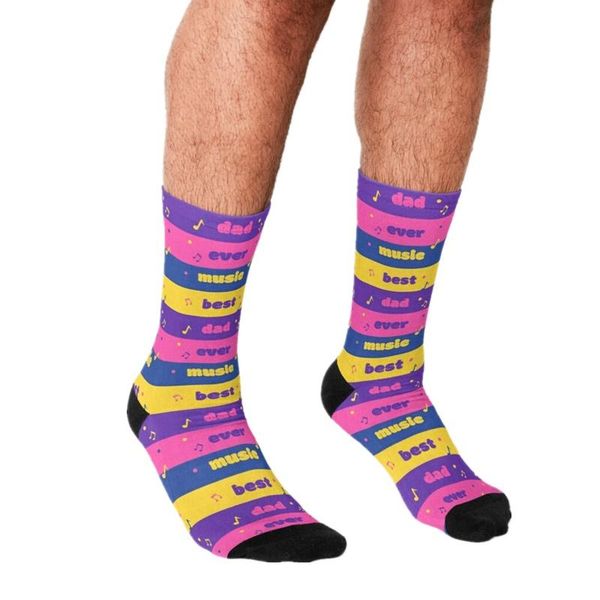 men's socks funny father's day dad ever music printed rock hip hop men happy boys street style crazy for, Black
men's socks funny father's day dad ever music printed rock hip hop men happy boys street style crazy for, Black