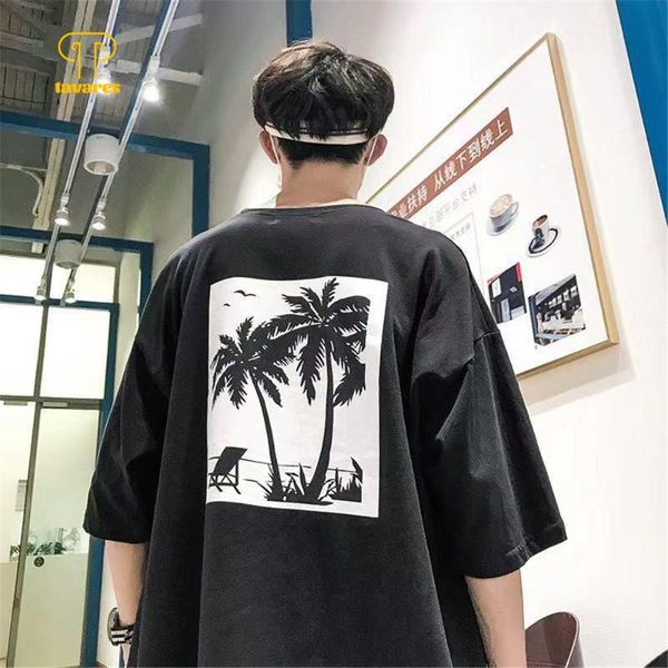 men's t-shirts tavares men short sleeve seaside resort summer round neck casual cotton t-shirt breathable loose clothes, White;black
men's t-shirts tavares men short sleeve seaside resort summer round neck casual cotton t-shirt breathable loose clothes, White;black