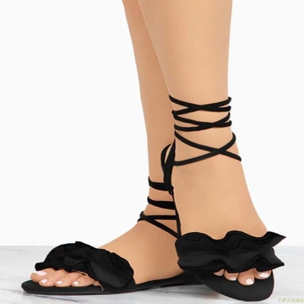 women sandals 2021 summer flat fashion flock flowers decor beach shoes plus size 42 43, Black
women sandals 2021 summer flat fashion flock flowers decor beach shoes plus size 42 43, Black
