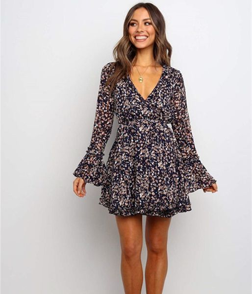 casual dresses boho beach dress ladies floral printed long sleeve v neck short mini vestidos for party vacation women high waist clothes, Black;gray
casual dresses boho beach dress ladies floral printed long sleeve v neck short mini vestidos for party vacation women high waist clothes, Black;gray