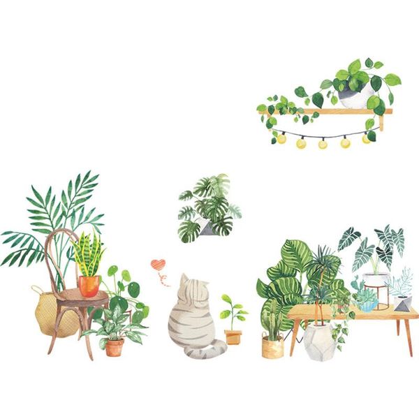 wall stickers decorative painting sticker relaxing life green plant cat decal adhesive rural home room decor 90*30cm lb
wall stickers decorative painting sticker relaxing life green plant cat decal adhesive rural home room decor 90*30cm lb