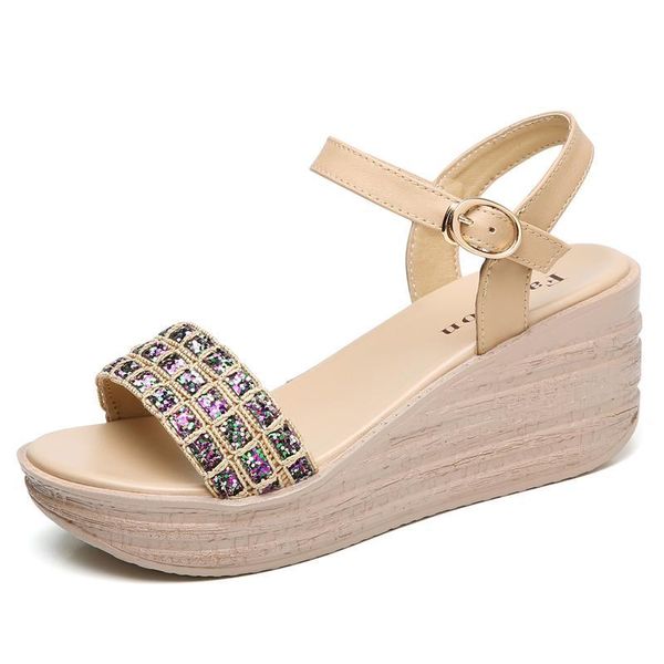 sandals summer women flat shoes woman wedges platform sandalias buckle high heels weave strap zr44, Black
sandals summer women flat shoes woman wedges platform sandalias buckle high heels weave strap zr44, Black