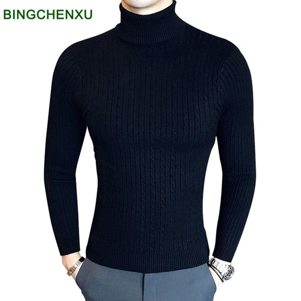men's high neck brand clothing, knitted sweater, casual, tight, autumn and winter, White;black
men's high neck brand clothing, knitted sweater, casual, tight, autumn and winter, White;black