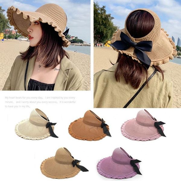 Summer Bow Sun Hats Empty Top Hat Women UV Protction Caps Cutout Beach Cap Ribbon Knit Raffia Wide Brim, Blue;gray
Summer Bow Sun Hats Empty Top Hat Women UV Protction Caps Cutout Beach Cap Ribbon Knit Raffia Wide Brim, Blue;gray