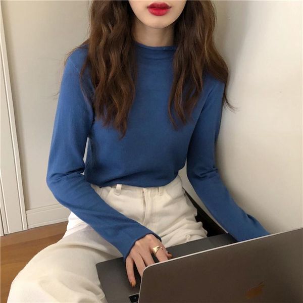 women's sweaters real s hemming cored yarn semi-high collar base, White;black
women's sweaters real s hemming cored yarn semi-high collar base, White;black