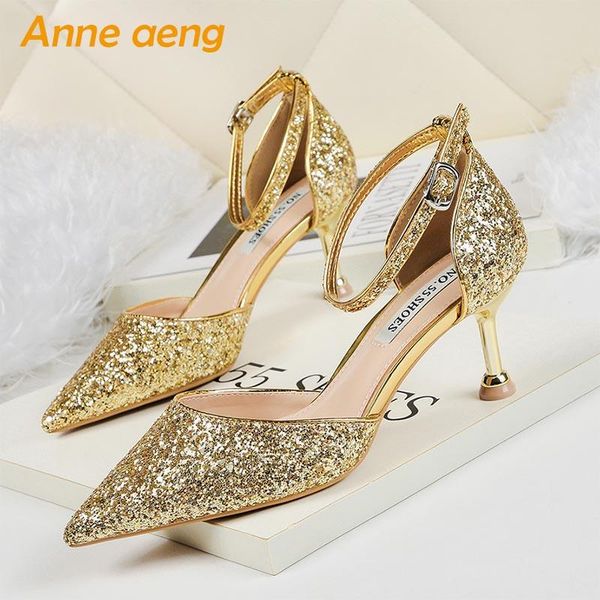 summer women ankle strap sandals high thin heel pointed toe bling party show ladies shoes gold heels, Black
summer women ankle strap sandals high thin heel pointed toe bling party show ladies shoes gold heels, Black