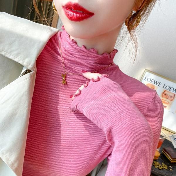 women's blouses & shirts women 2021 autumn winter soft pullover female long sleeve turtleneck chic ladies casual match blouse shirt b35, White
women's blouses & shirts women 2021 autumn winter soft pullover female long sleeve turtleneck chic ladies casual match blouse shirt b35, White