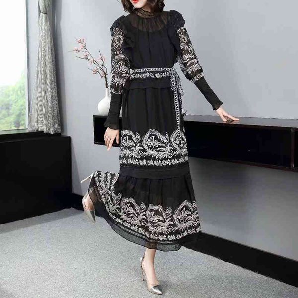 dress dressed long, beautiful spring designer fall fashion feminine vintage party chic, black embroidered lotus leaf dresses, Black;gray
dress dressed long, beautiful spring designer fall fashion feminine vintage party chic, black embroidered lotus leaf dresses, Black;gray