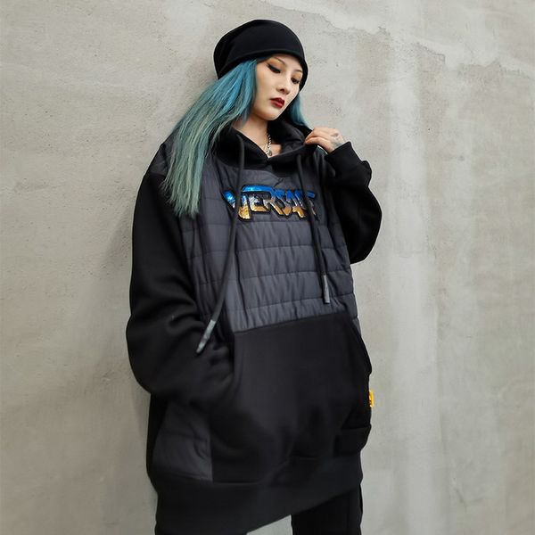hoodies cotton jersey 2020 winter new european station in loose print sewing with hoodie plus velvet thick women's nightgown, Black
hoodies cotton jersey 2020 winter new european station in loose print sewing with hoodie plus velvet thick women's nightgown, Black