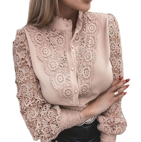 women's blouses & shirts blouse lace shirt net yarn hollow fashion casual blusas slim solid summer office lady houthion, White
women's blouses & shirts blouse lace shirt net yarn hollow fashion casual blusas slim solid summer office lady houthion, White