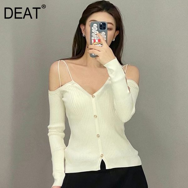 deat off the shoulder full sleeves knitting single breasted v-neck summer fashion slim female tank wr12500m 210428, White;black
deat off the shoulder full sleeves knitting single breasted v-neck summer fashion slim female tank wr12500m 210428, White;black