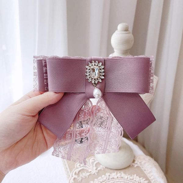 neck ties purple fabric lace bow tie brooches pearl rhinestone bowtie for women college shirt collar pin jewelry luxury accessories gifts, Blue;purple
neck ties purple fabric lace bow tie brooches pearl rhinestone bowtie for women college shirt collar pin jewelry luxury accessories gifts, Blue;purple