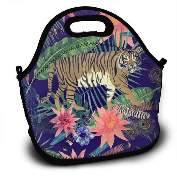 lunch bag vintage watercolor tiger exotic feathers leaves flowers insulation cold thermal convenient leisure organizer, Blue;pink
lunch bag vintage watercolor tiger exotic feathers leaves flowers insulation cold thermal convenient leisure organizer, Blue;pink