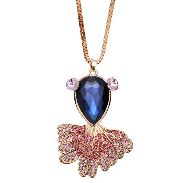 blue red color austrian crystal zircon goldfish pendant necklaces of party wedding colorful women gifts, Silver
blue red color austrian crystal zircon goldfish pendant necklaces of party wedding colorful women gifts, Silver