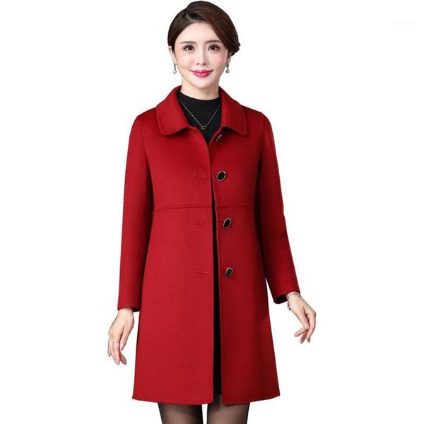 women's wool & blends fad high-end double-sided woolen coat mid-leng cloth cashmere fashionable female coats, Black
women's wool & blends fad high-end double-sided woolen coat mid-leng cloth cashmere fashionable female coats, Black