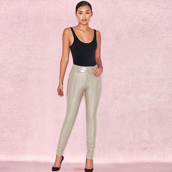 women's pants & capris wish selling explosion model europe and america slim high waist bright leather feet, Black;white
women's pants & capris wish selling explosion model europe and america slim high waist bright leather feet, Black;white