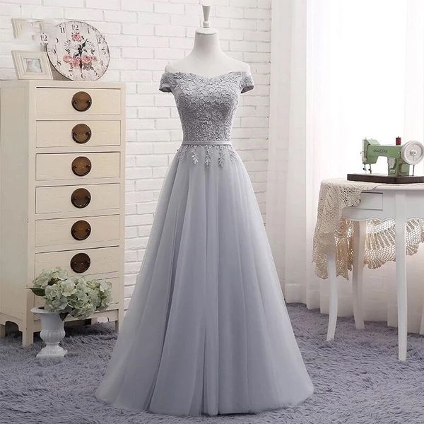 elegant off shoulder bridesmaid dress tulle with applique real ps, White;pink
elegant off shoulder bridesmaid dress tulle with applique real ps, White;pink