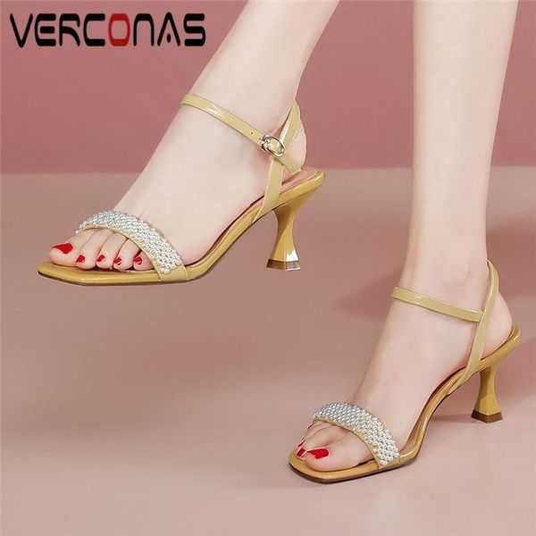 sandals verconas women summer genuine leather pumps fashion concise string bead party casual prom high heels buckle shoes woman, Black
sandals verconas women summer genuine leather pumps fashion concise string bead party casual prom high heels buckle shoes woman, Black
