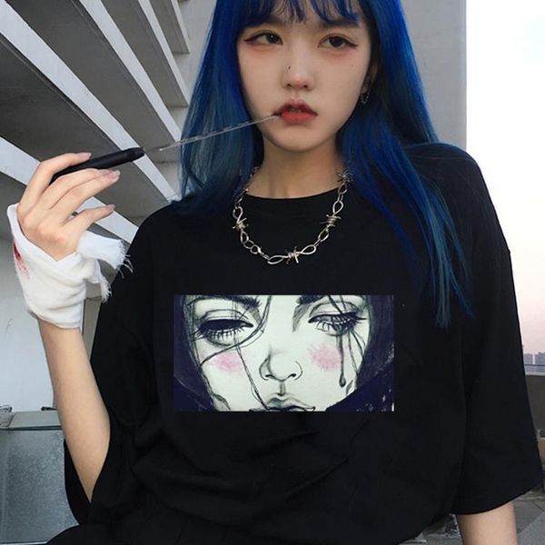 short sleeve punk clothes womens vintage vegan tee jersey clothing harajuku tshirts, White
short sleeve punk clothes womens vintage vegan tee jersey clothing harajuku tshirts, White