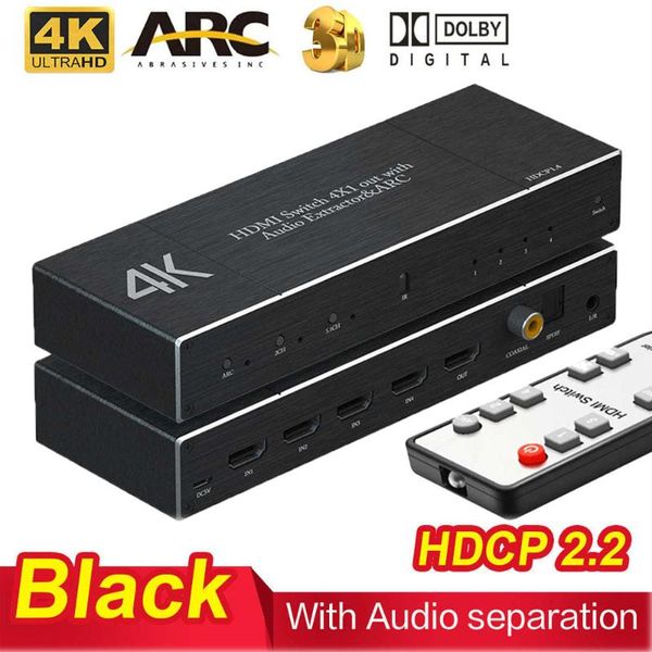 audio cables & connectors 2.0 switcher 4k 60hz 4x1 splitter matrix 4 in 1 out spdif +3.5mm extractor arc hdcp 2.2 with ir remote adapte
audio cables & connectors 2.0 switcher 4k 60hz 4x1 splitter matrix 4 in 1 out spdif +3.5mm extractor arc hdcp 2.2 with ir remote adapte