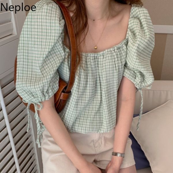 neploe chic shirts summer women clothes vintage plaid loose blouses square collar puff sleeve lace up blouse blusas mujer 94899 210422, White
neploe chic shirts summer women clothes vintage plaid loose blouses square collar puff sleeve lace up blouse blusas mujer 94899 210422, White