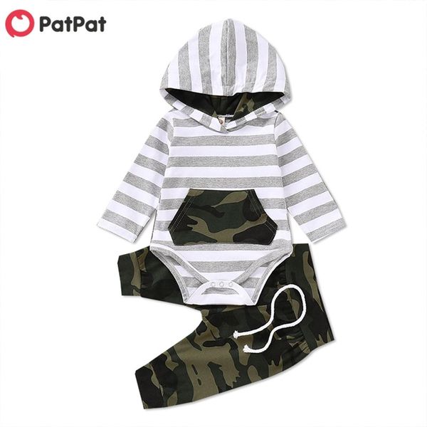 autumn winter born cotton casual baby boy this striped camouflage hooded bodysuit pants two-piece crawling suit 210528, White
autumn winter born cotton casual baby boy this striped camouflage hooded bodysuit pants two-piece crawling suit 210528, White