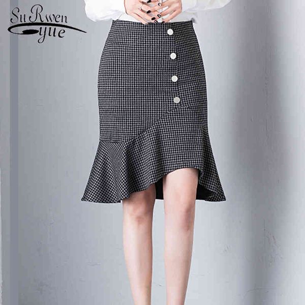 summer high waist chic fishtail women skirt plaid korean-style slim fit ruffled one-step hip 8818 50 210427, Black
summer high waist chic fishtail women skirt plaid korean-style slim fit ruffled one-step hip 8818 50 210427, Black