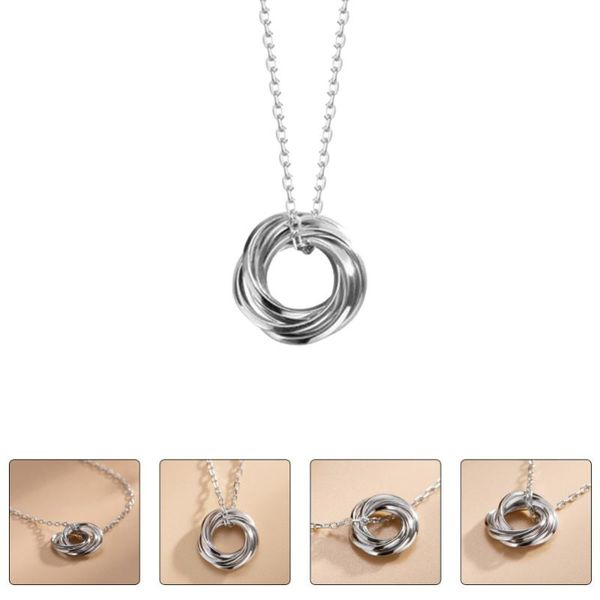 pendant necklaces 1pc lady fashion necklace elegant girfriend neck, Silver