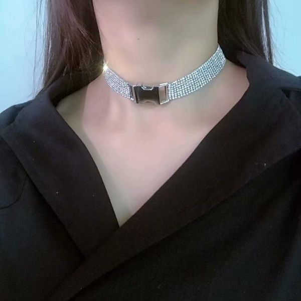 chokers mogaku punk choker necklace est full shiny crystal rhinestone clavicle necklaces for women party night club accessories, Golden;silver
chokers mogaku punk choker necklace est full shiny crystal rhinestone clavicle necklaces for women party night club accessories, Golden;silver