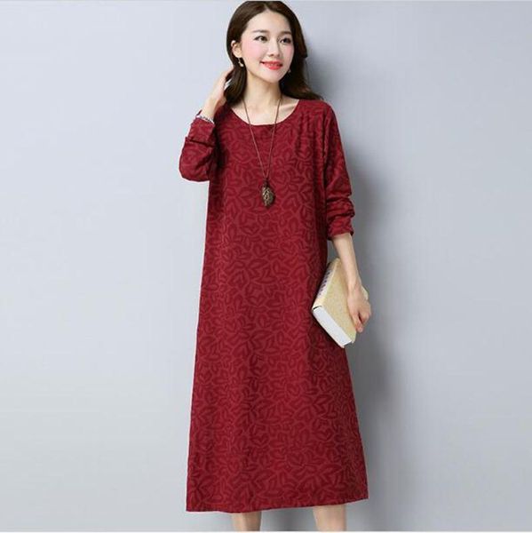 casual dresses 2021 spring autumn women o-neck print cotton linen vintage long sleeve loose waist dress plus size ac685, Black;gray
casual dresses 2021 spring autumn women o-neck print cotton linen vintage long sleeve loose waist dress plus size ac685, Black;gray